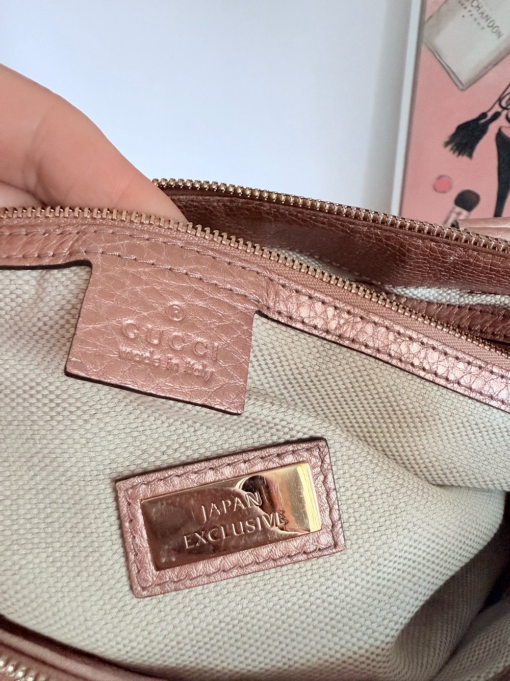 Gucci SOHO "JAPAN EXCLUSIVE "GG interlock pink Metallic π - Picture 14 of 16